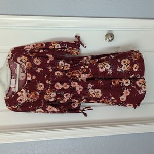 3/4 sleeve floral dress